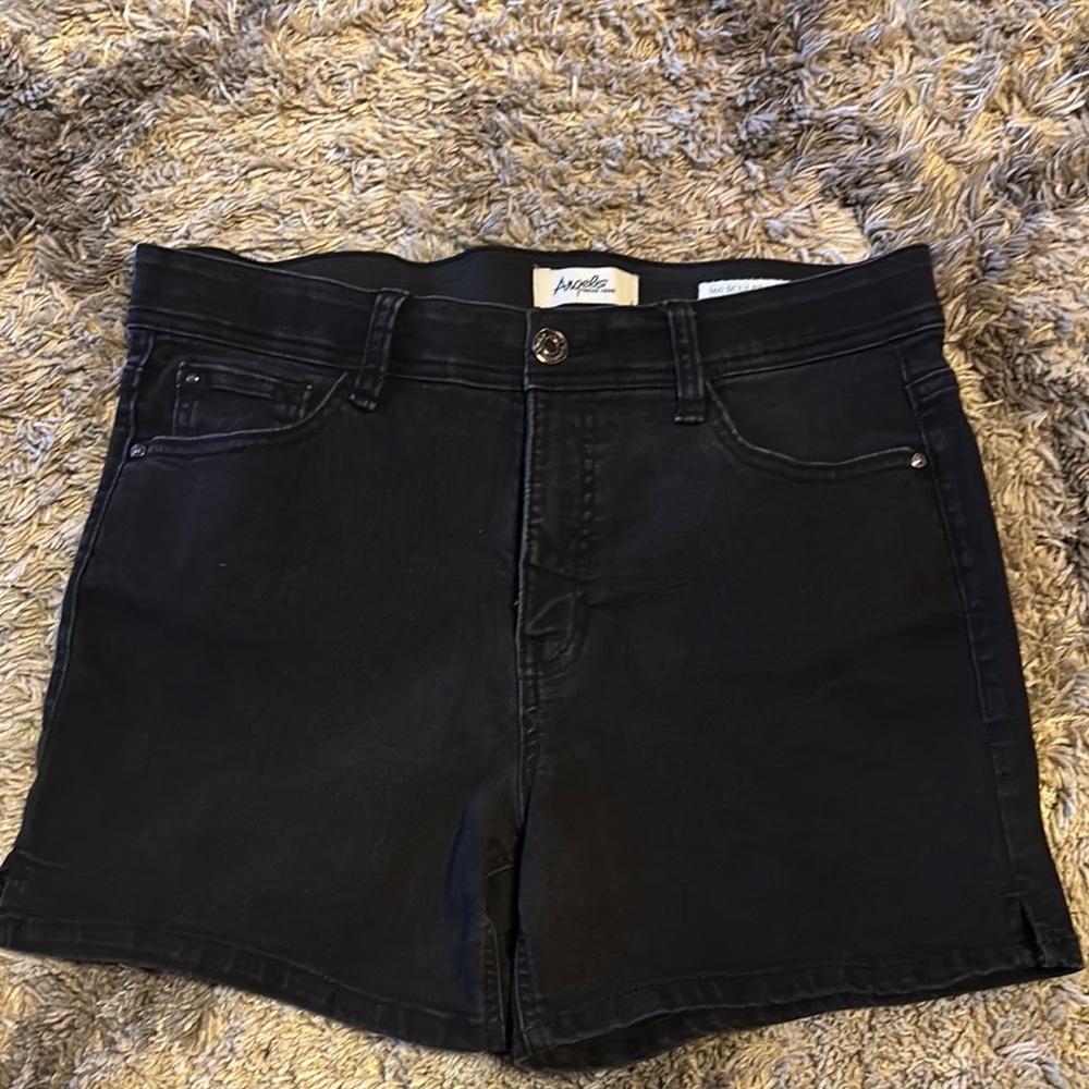 Black High-Waisted Jean Shorts